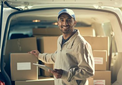 Imagem de um homem sorrido